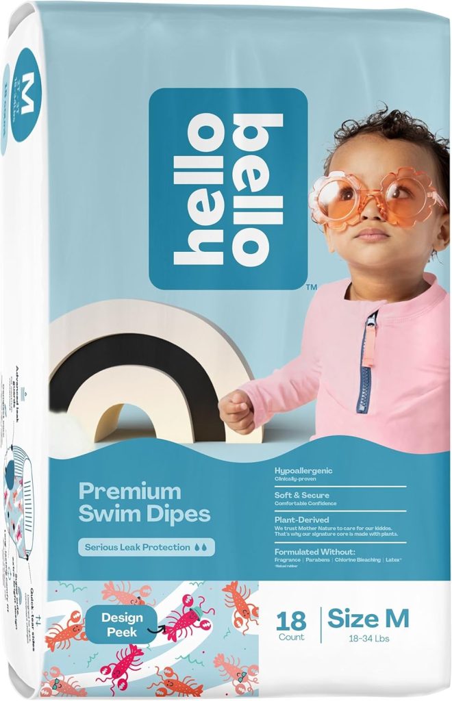 Hello Bello Premium Swim Diapers I Affordable and Eco-Friendly Disposable Swim Dipes for Babies and Kids I Size Medium Hello Bello Premium Swim Diapers I Affordable and Eco-Friendly Disposable Swim Dipes for Babies and Kids I Size Medium