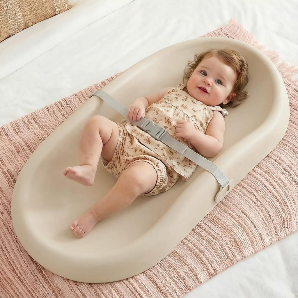 Mallify Baby Changing Pad with Waterproof and Non-Toxic Surface, Changing Table Pad with Adjustable Safety Belt, Wipe-Clean Portable Changing Pad for Dresser(Grey) Mallify Baby Changing Pad with Waterproof and Non-Toxic Surface, Changing Table Pad with Adjustable Safety Belt, Wipe-Clean Portable Changing Pad for Dresser(Grey)
