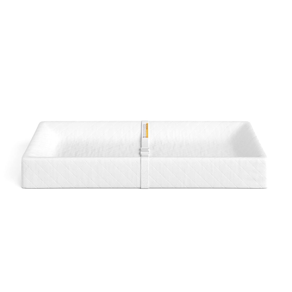 Storkcraft Nest 4-Sided Contoured Baby Changing Pad with Safety Strap - GREENGUARD Gold Certified, Water-Resistant Surface, Fits Most Standard-Size Changing Table Toppers, Non-Skid Bottom Storkcraft Nest 4-Sided Contoured Baby Changing Pad with Safety Strap - GREENGUARD Gold Certified, Water-Resistant Surface, Fits Most Standard-Size Changing Table Toppers, Non-Skid Bottom