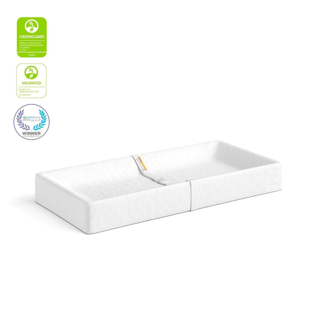 Storkcraft Nest 4-Sided Contoured Baby Changing Pad with Safety Strap - GREENGUARD Gold Certified, Water-Resistant Surface, Fits Most Standard-Size Changing Table Toppers, Non-Skid Bottom Storkcraft Nest 4-Sided Contoured Baby Changing Pad with Safety Strap - GREENGUARD Gold Certified, Water-Resistant Surface, Fits Most Standard-Size Changing Table Toppers, Non-Skid Bottom