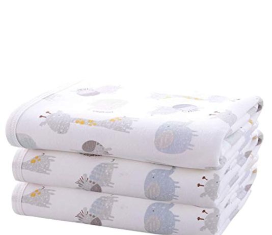 Baby Diaper Changing Pad Liners(22X27.5 inches) Soft Cotton Waterproof Changing Pad for Baby Underpads Mattress Mat Sheet Protector Portable Reusable Urine Mats for Travel Gear Pack of 3
