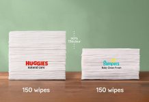 Huggies Natural Care Sensitive Baby Wipes, Unscented, Hypoallergenic, 99% Purified Water, 12 Flip-Top Packs (768 Wipes Total), Packaging May Vary