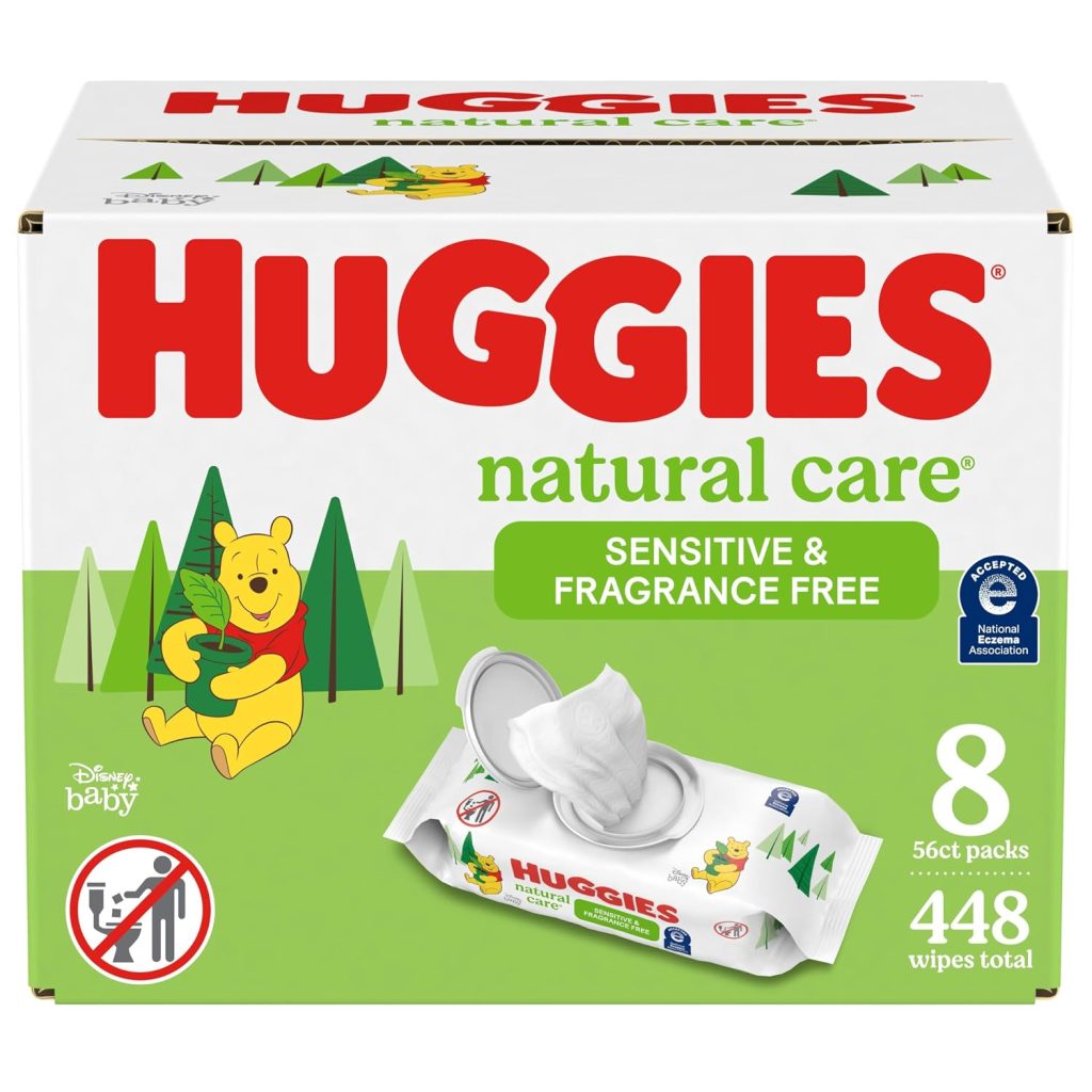 Huggies Natural Care Sensitive Baby Wipes, Unscented, Hypoallergenic, 99% Purified Water, Flip-Top Packs (768 Wipes Total), Packaging May Vary Huggies Natural Care Sensitive Baby Wipes, Unscented, Hypoallergenic, 99% Purified Water, Flip-Top Packs (768 Wipes Total), Packaging May Vary