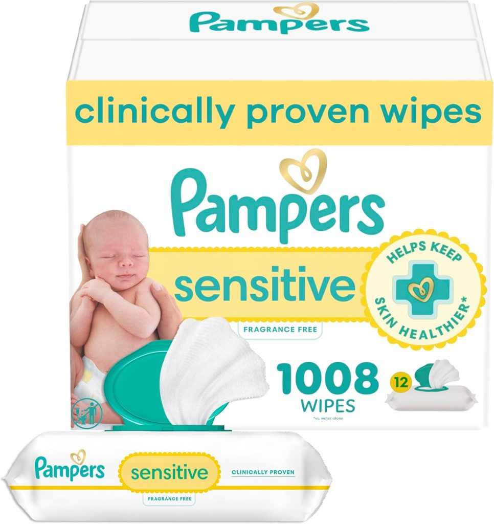 Pampers Sensitive Baby Wipes, Clinically Proven, Fragrance Free, Unscented, Water Based, Hypoallergenic Baby Wipes, Multi-Use Wipe, Hand Wipe Total (6X Flip-Top Packs) Pampers Sensitive Baby Wipes, Clinically Proven, Fragrance Free, Unscented, Water Based, Hypoallergenic Baby Wipes, Multi-Use Wipe, Hand Wipe Total (6X Flip-Top Packs)