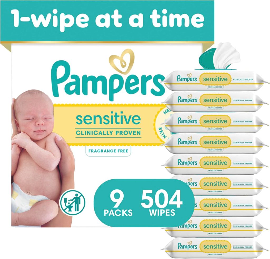 Pampers Sensitive Baby Wipes, Clinically Proven, Fragrance Free, Unscented, Water Based, Hypoallergenic Baby Wipes, Multi-Use Wipe, Hand Wipe Total (6X Flip-Top Packs) Pampers Sensitive Baby Wipes, Clinically Proven, Fragrance Free, Unscented, Water Based, Hypoallergenic Baby Wipes, Multi-Use Wipe, Hand Wipe Total (6X Flip-Top Packs)