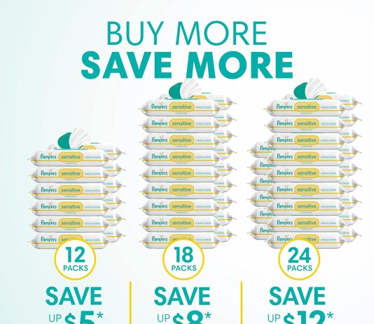 Pampers Sensitive Baby Wipes, Clinically Proven, Fragrance Free, Unscented, Water Based, Hypoallergenic Baby Wipes, Multi-Use Wipe, Hand Wipe 336 Total (6X Flip-Top Packs)