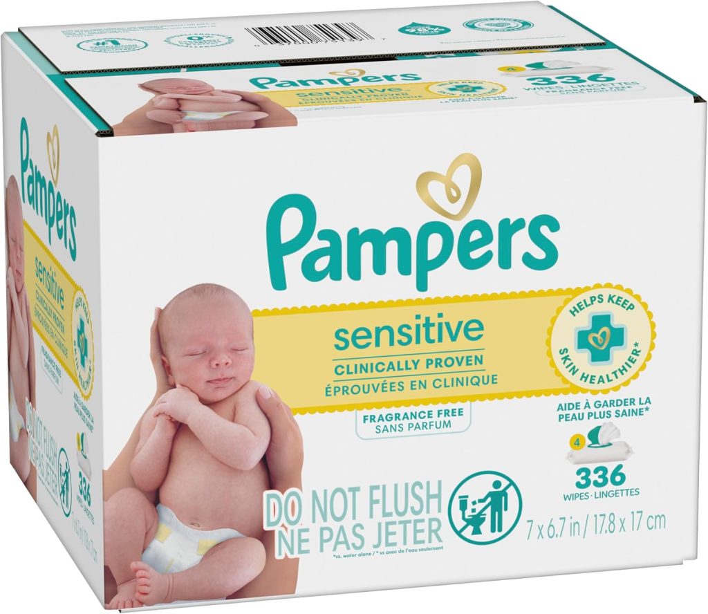 Pampers Sensitive Baby Wipes, Clinically Proven, Fragrance Free, Unscented, Water Based, Hypoallergenic Baby Wipes, Multi-Use Wipe, Hand Wipe Total (6X Flip-Top Packs) Pampers Sensitive Baby Wipes, Clinically Proven, Fragrance Free, Unscented, Water Based, Hypoallergenic Baby Wipes, Multi-Use Wipe, Hand Wipe Total (6X Flip-Top Packs)