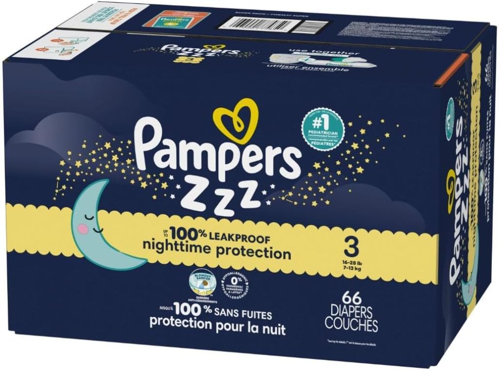 Pampers ZZZ Overnight Diapers, Size (16-28 lbs), Count, Nighttime Protection Disposable Baby Diaper, Night Time Leak and Skin Protection Pampers ZZZ Overnight Diapers, Size (16-28 lbs), Count, Nighttime Protection Disposable Baby Diaper, Night Time Leak and Skin Protection