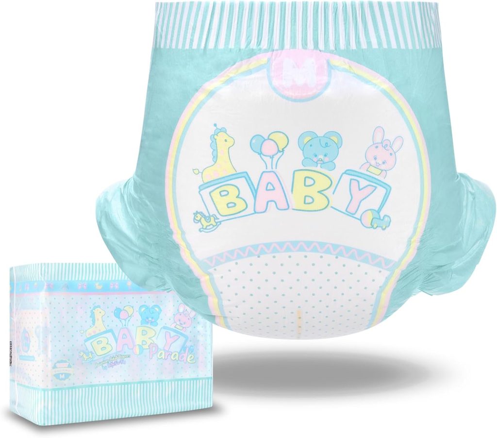 Littleforbig Adjustable Hook-and-Loop Fastener Closure Adult Printed Cloth Back Diaper 10 Pieces - Baby Parade (Medium 28"-38") review | Best Changing Pads Littleforbig Adjustable Hook-and-Loop Fastener Closure Adult Printed Cloth Back Diaper Pieces - Baby Parade (Medium 28"-38") review
