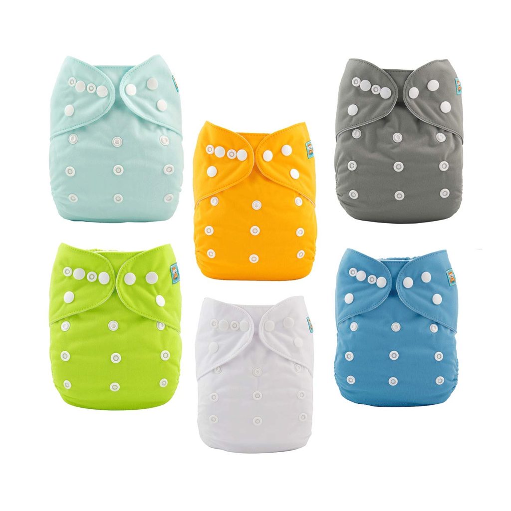 ALVABABY Baby Cloth Diaper 6 Pack with 12 Inserts One Size Cloth Diaper Covers Adjustable Washable Reusable for Baby Girls and Boys review | Best Changing Pads ALVABABY Baby Cloth Diaper Pack with Inserts One Size Cloth Diaper Covers Adjustable Washable Reusable for Baby Girls and Boys review