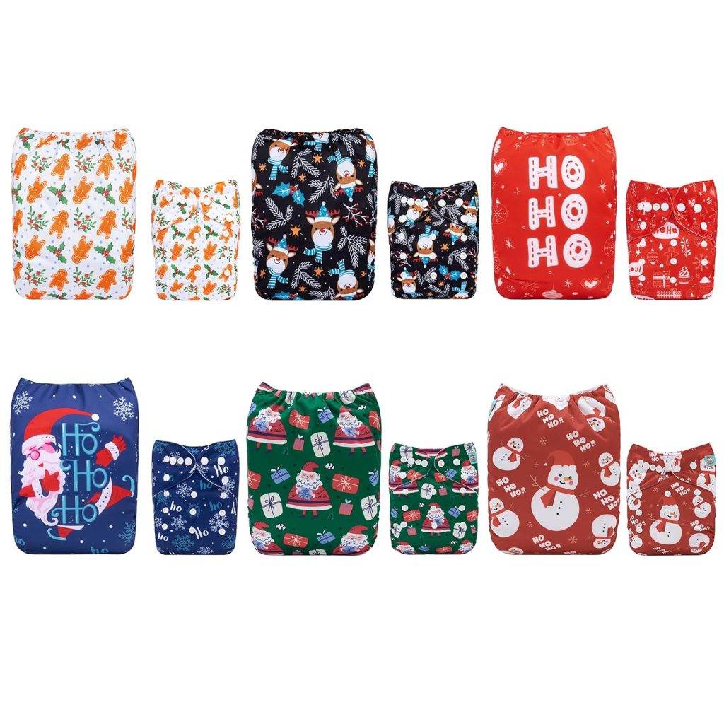 ALVABABY Baby Cloth Diaper 6 Pack with 12 Inserts One Size Cloth Diaper Covers Adjustable Washable Reusable for Baby Girls and Boys review | Best Changing Pads ALVABABY Baby Cloth Diaper Pack with Inserts One Size Cloth Diaper Covers Adjustable Washable Reusable for Baby Girls and Boys review