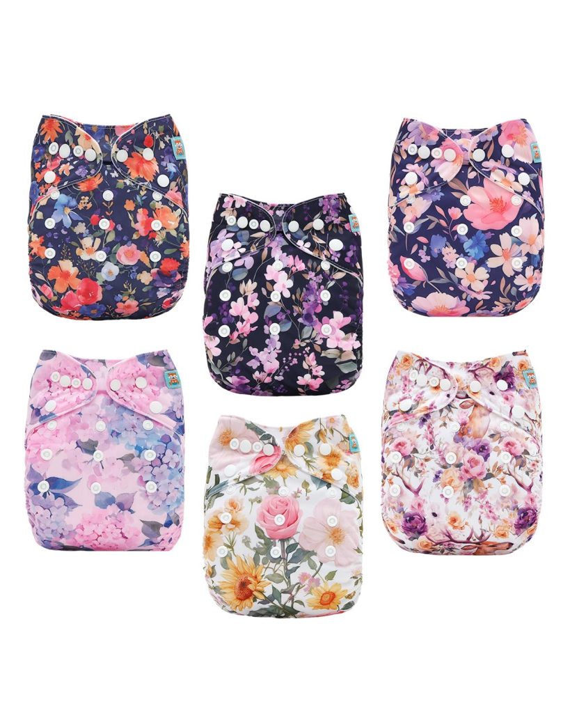 ALVABABY Baby Cloth Diaper 6 Pack with 12 Inserts One Size Cloth Diaper Covers Adjustable Washable Reusable for Baby Girls and Boys review | Best Changing Pads ALVABABY Baby Cloth Diaper Pack with Inserts One Size Cloth Diaper Covers Adjustable Washable Reusable for Baby Girls and Boys review