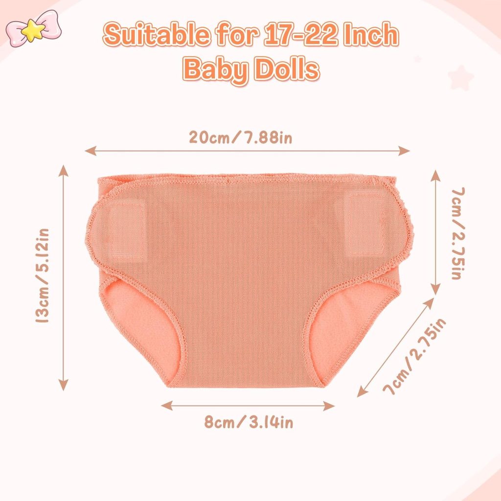 BABESIDE 6 Pcs Reborn Baby Doll Diapers Reusable Washable for 17-24 Inch Dolls, 6 Colors Reborn Dolls Diapers Underwear Washable for Realistic Baby Doll Accessories review | Best Changing Pads BABESIDE Pcs Reborn Baby Doll Diapers Reusable Washable for 17-24 Inch Dolls, Colors Reborn Dolls Diapers Underwear
