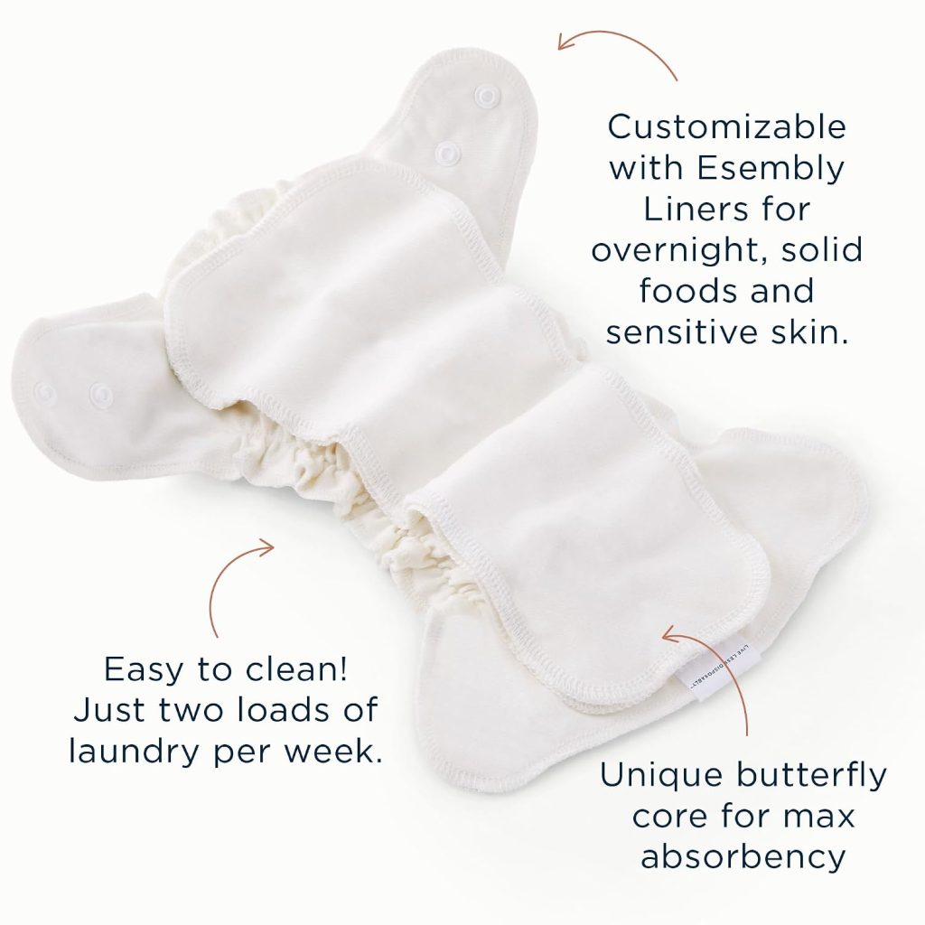 Esembly Cloth Diaper Inner - Organic Cotton, 3-Pack, Size 1 (7-17lbs) review | Best Changing Pads Esembly Cloth Diaper Inner - Organic Cotton, 3-Pack, Size (7-17lbs)